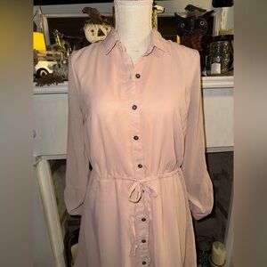 Charlotte Russe mini tie-front dress with sheer sleeves EUC